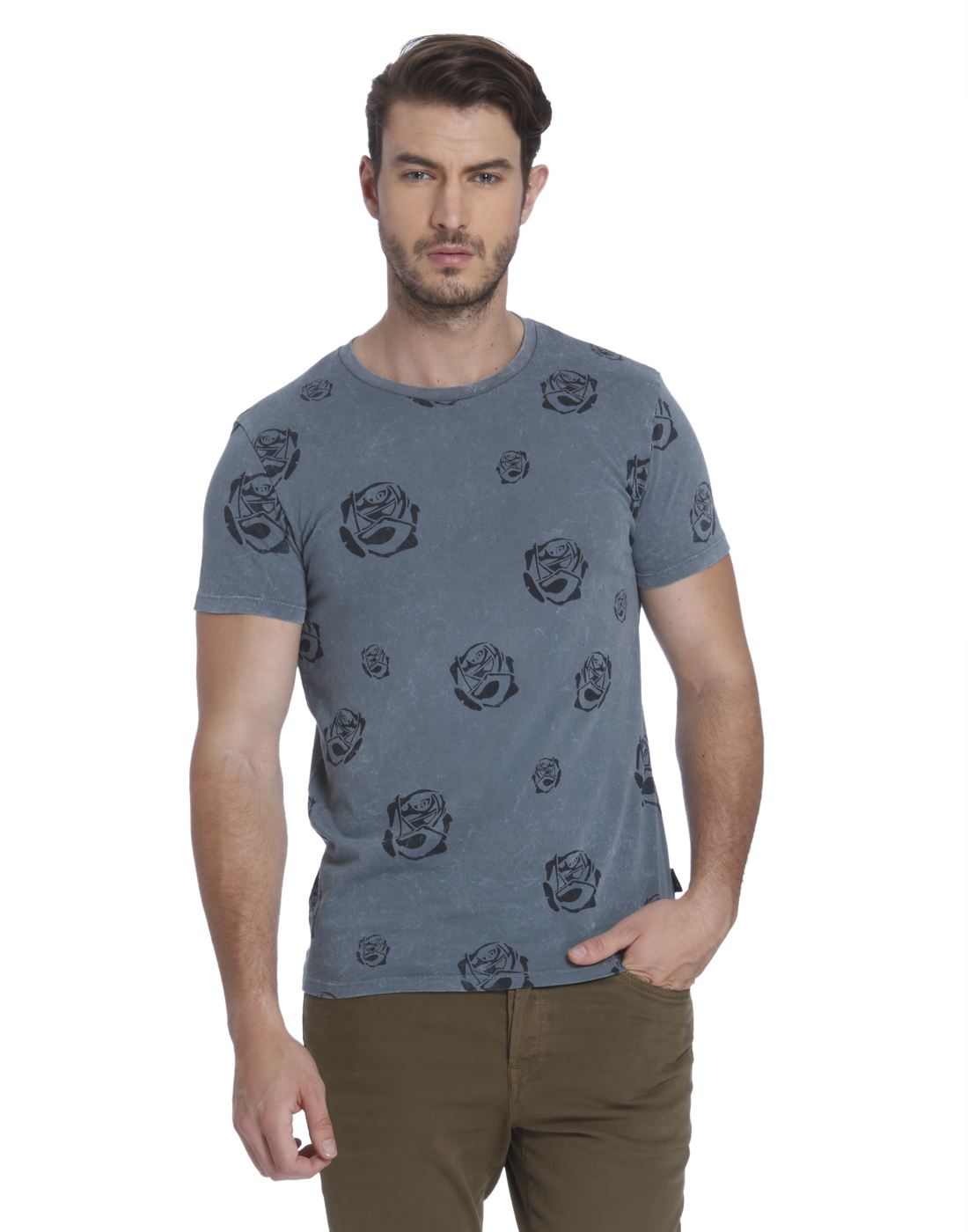 Jack & Jones Men Casual Wear Printed T-shirt